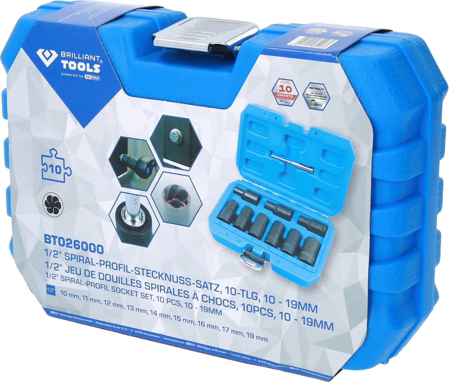 Brilliant Tools BT026000 Spiralnuten-Steckschlüsseleinsatz-Set BT026000