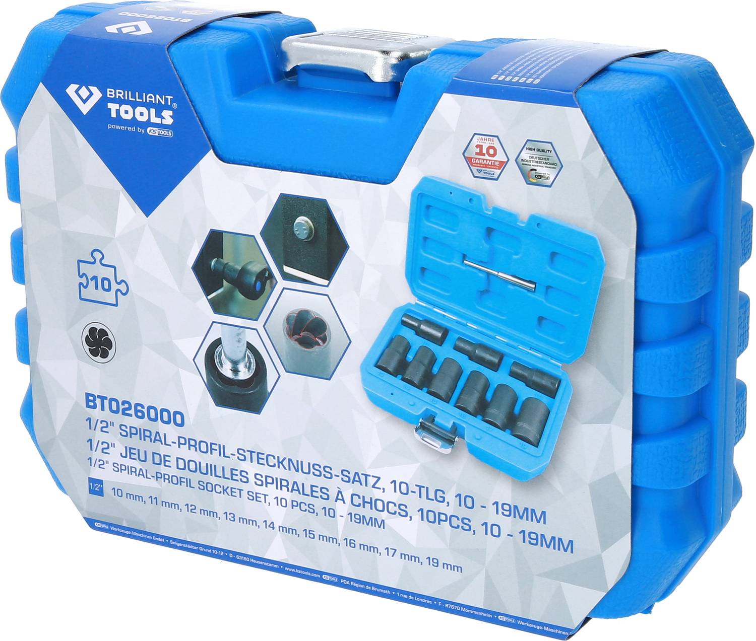 Brilliant Tools BT026000 Spiralnuten-Steckschlüsseleinsatz-Set BT026000