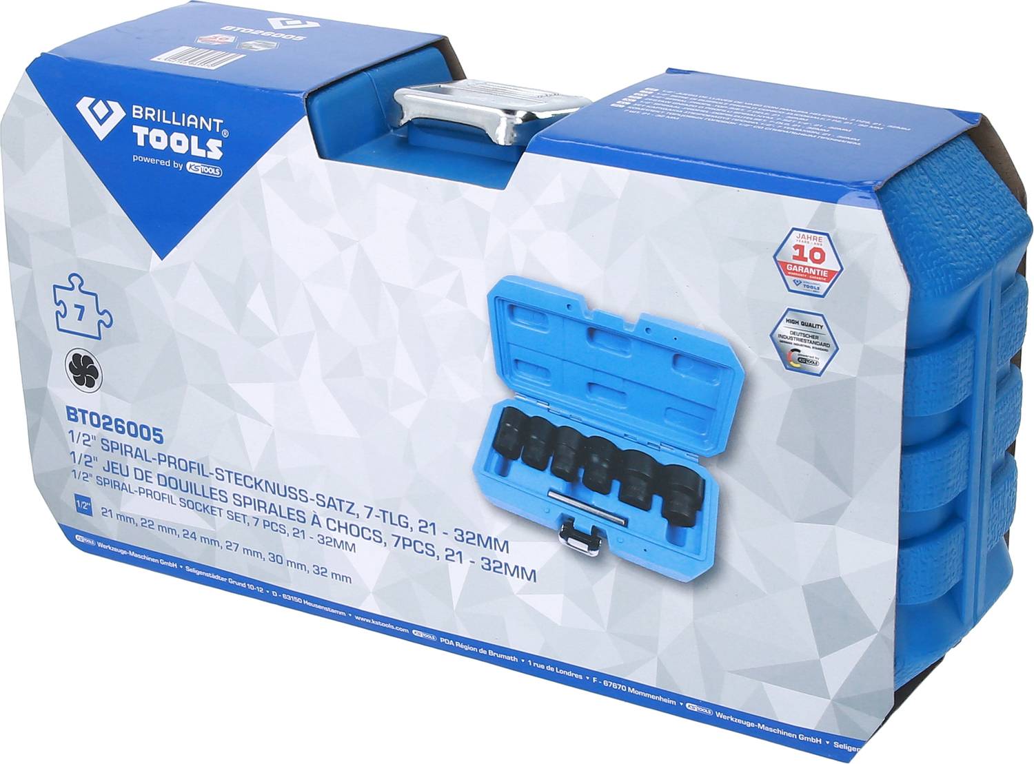 Brilliant Tools BT026005 Spiralnuten-Steckschlüsseleinsatz-Set BT026005