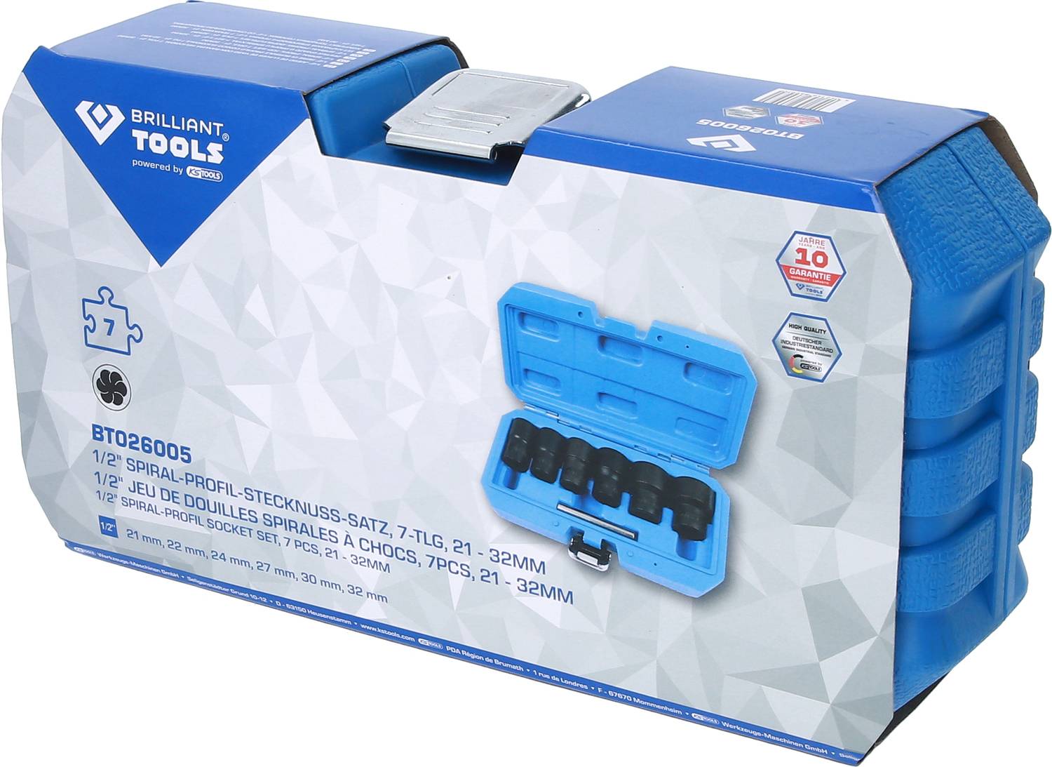 Brilliant Tools BT026005 Spiralnuten-Steckschlüsseleinsatz-Set BT026005