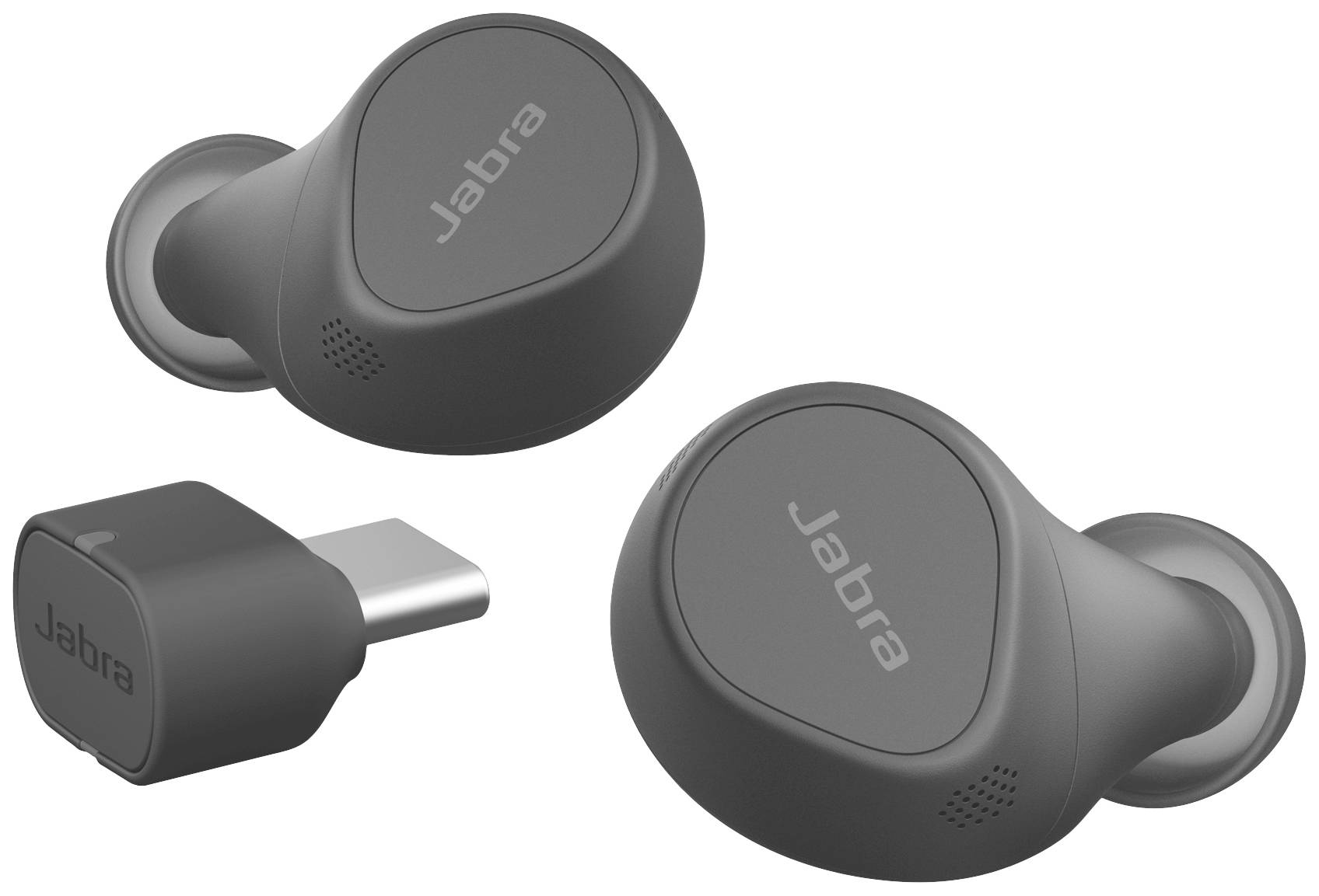 Jabra Evolve2 Buds In Ear Kopfhörer Bluetooth® Stereo Schwarz Mikrofon-Rauschunterdrückung, Noise Cancelling Ladecase