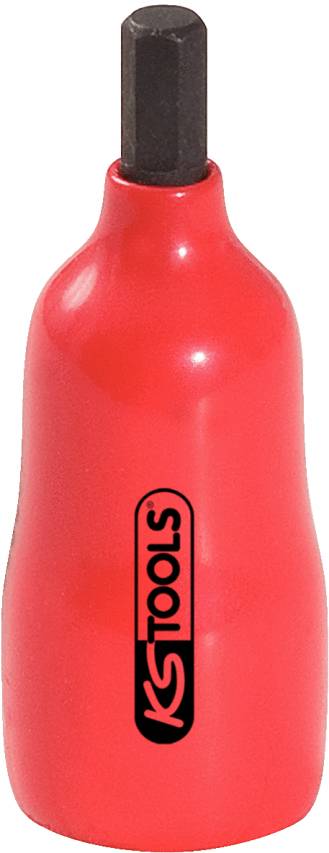 Roter Werkzeugaufsatz mit schwarzem Einsatz und 'KS Tools'-Logo.