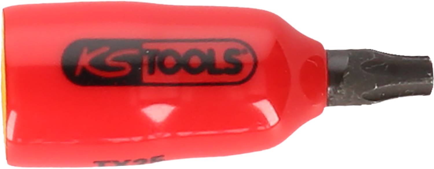 Roter Schraubendreher-Bit von KS Tools, TORX T25, für handwerkliche Arbeiten.