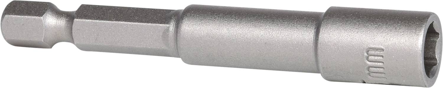 Magnetische Stecknuss aus Metall, geeignet für Sechskantschrauben. Ideal für den Einsatz mit Schraubendrehern oder Bohrmaschinen.
