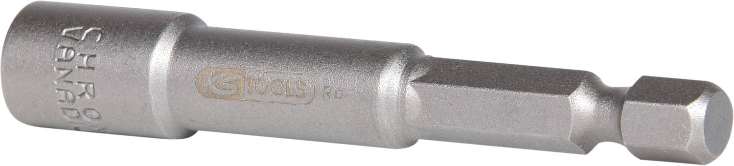 Magnetische Sechskant-Bitaufnahme aus silbernem Metall, 'Gedore' Logo eingraviert, für Hand- und Elektroschrauber geeignet.