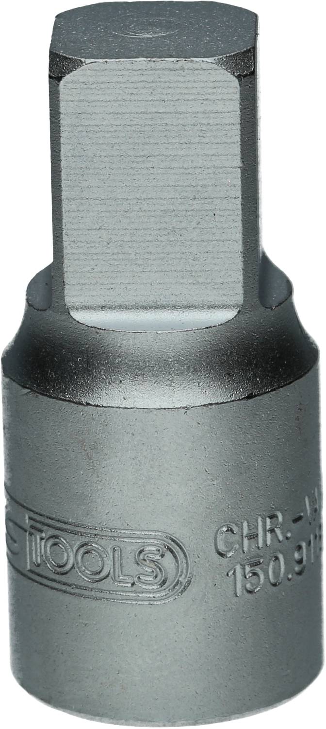 Sechskant-Bitaufsatz aus Metall, robust und langlebig, geeignet für den Einsatz in mechanischen Werkzeugen.