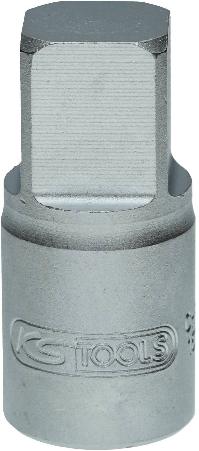 Metallisches Werkzeug-Aufsatz mit quadratischem Ende, geeignet zum Drehen von Schrauben. Markenname 'KS TOOLS' auf der Seite.