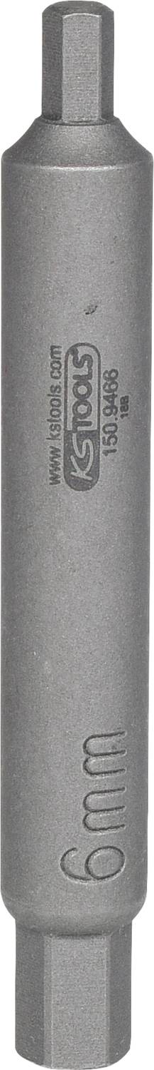 Sechskantschlüssel aus Stahl, silberfarben, mit der Gravur '60 mm' in der Mitte und der Aufschrift einer Firmenwebsite und einer Seriennummer.