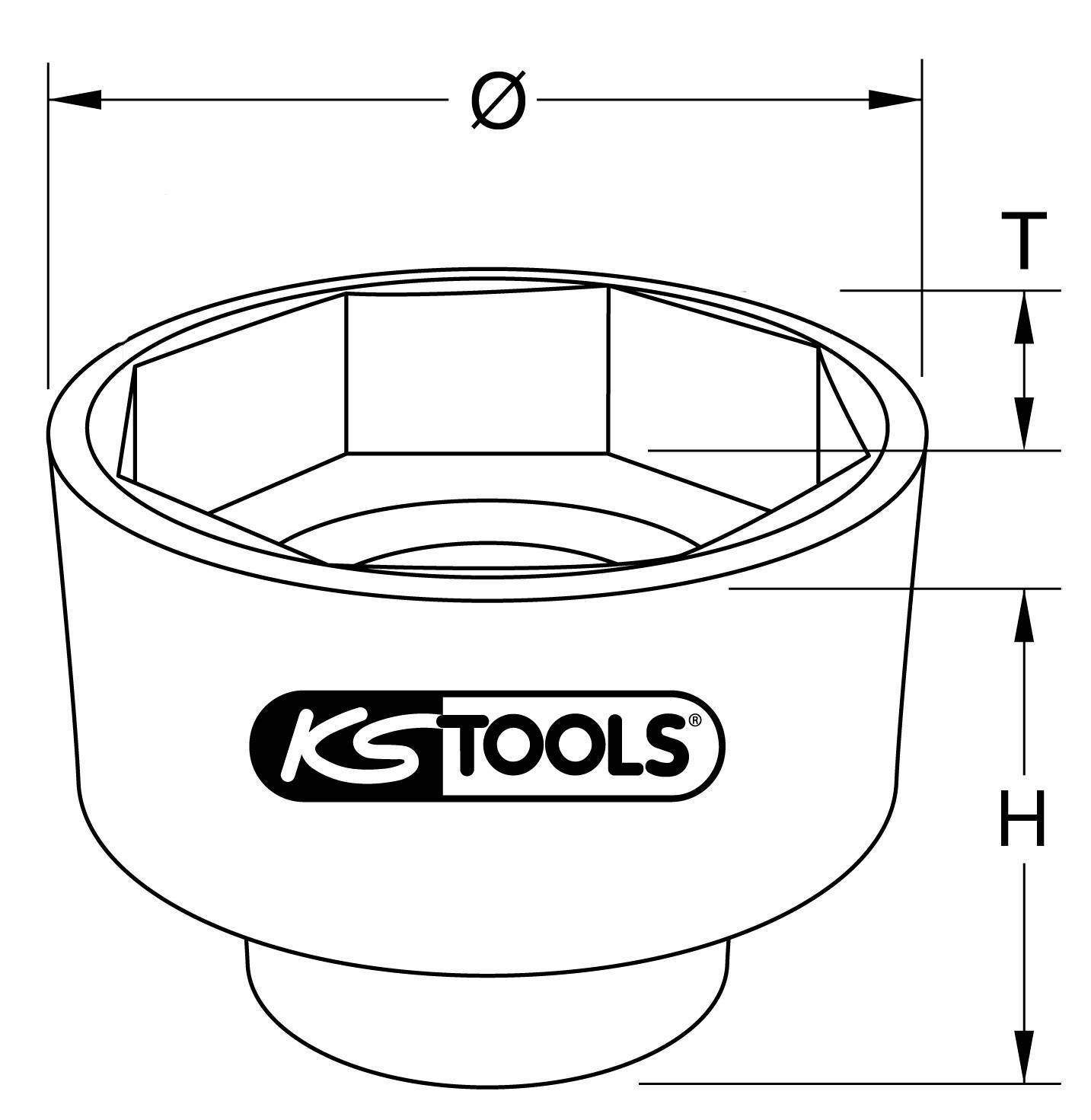 KS Tools 450.0221 450.0221 Achsmuttern-Schlüssel