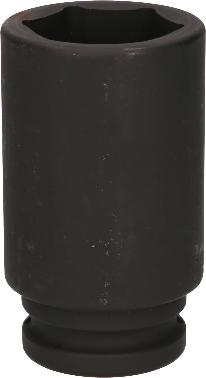 Ein schwarzer Sechskant-Steckschlüssel, typischerweise in der Kfz-Reparatur verwendet, zeigt eine robuste Metallkonstruktion.