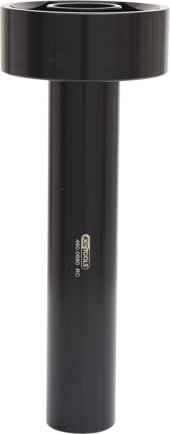 'Schwarzes zylindrisches Metallteil mit Aufschrift 