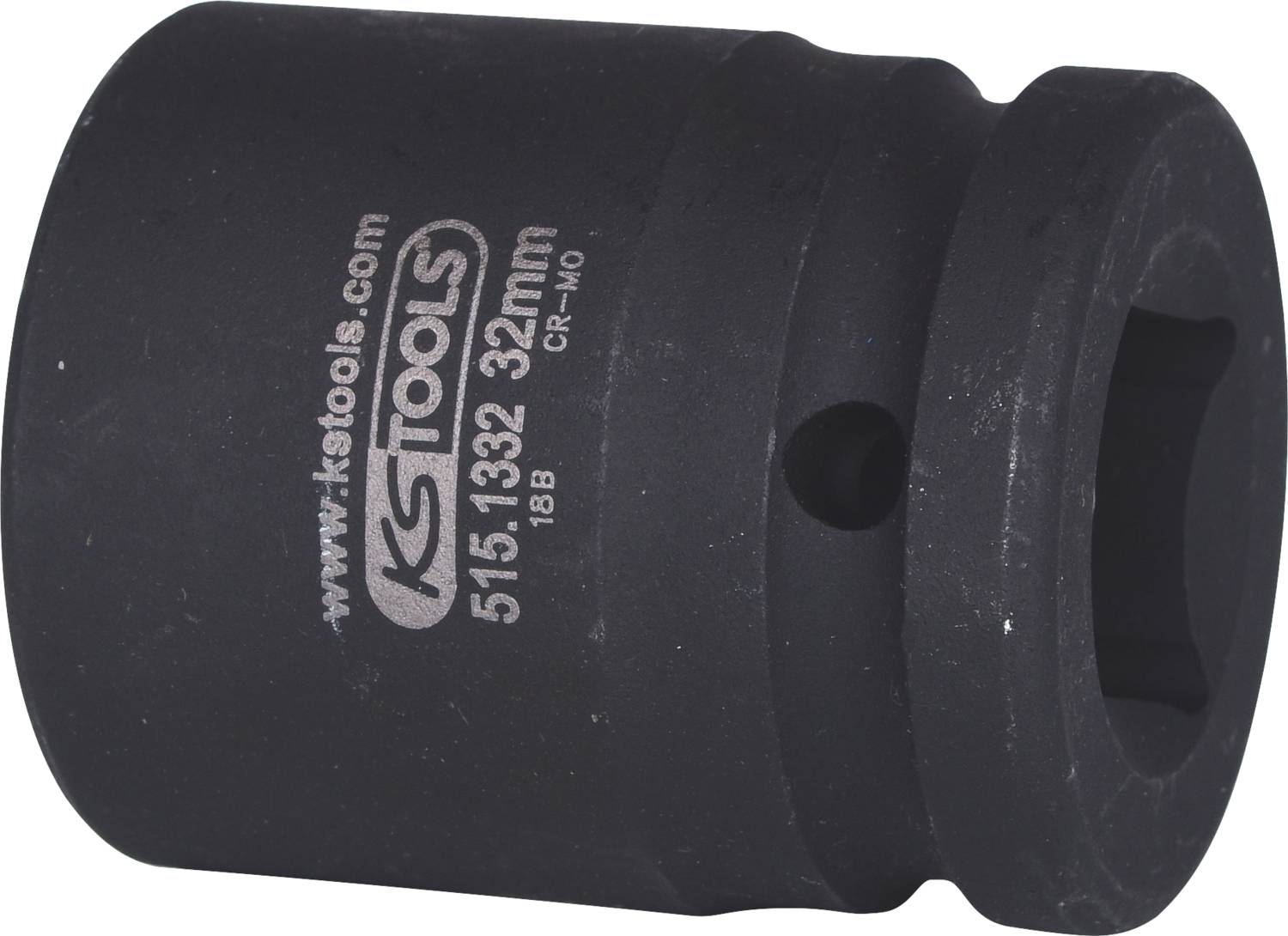 Steckschlüsseleinsatz, 32 mm, von KS Tools, schwarz, mit geprägter Artikelnummer und Logo.