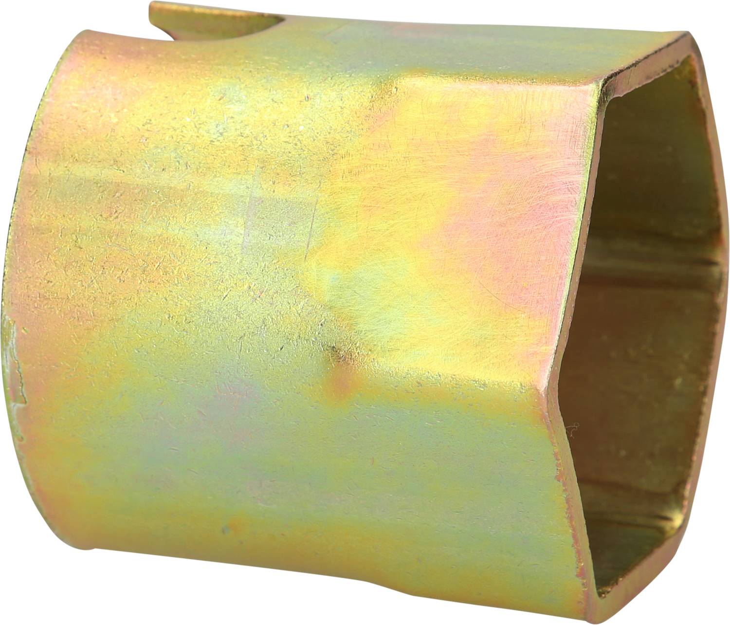 Ein sechseckiger Metallschlüssel mit flachen Seiten, vermutlich zur Befestigung oder Entfernung von Schrauben oder Muttern verwendet.