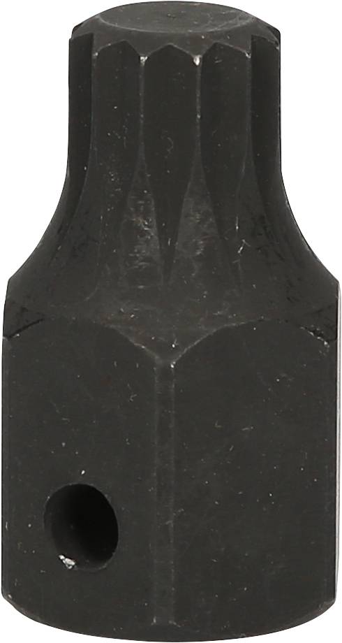 Ein schwarzer Schaftzapfenausdrücker mit gerillter Oberfläche und Loch unten. Verwendet zur sicheren Entfernung von Schaftzapfen.