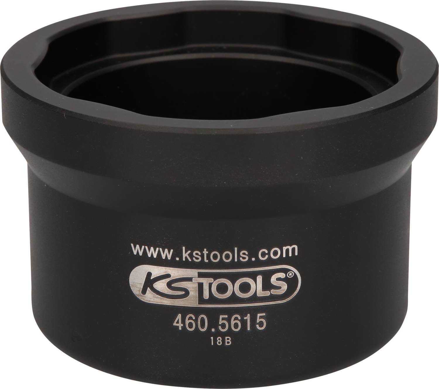 Schwarze KS TOOLS Gelenkwellen-Stecknuss, Modellnummer 460.5615, mit aufgedrucktem Logo und Website 'www.kstools.com'.