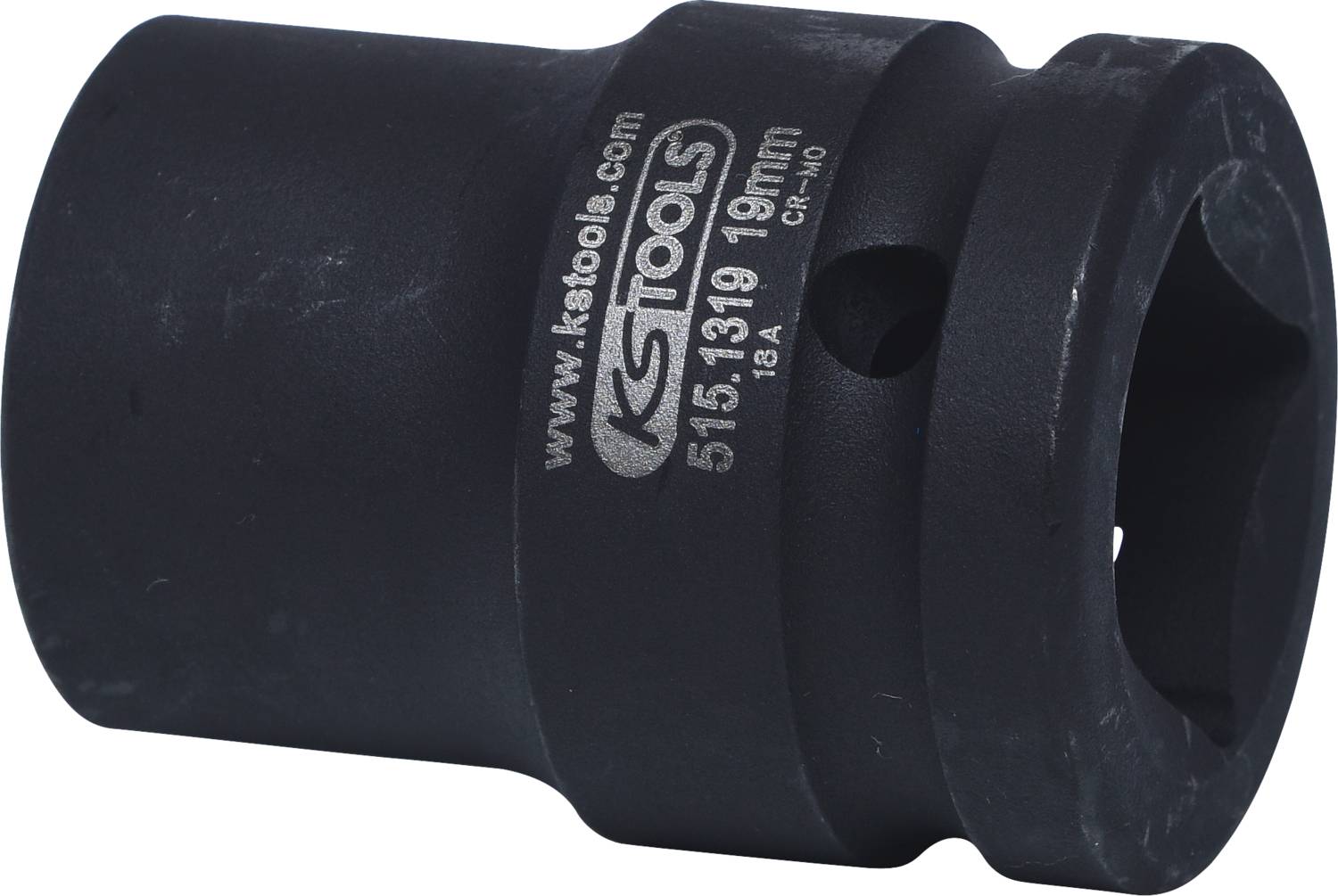 Steckschlüssel-Einsatz, dunkelgrau, mit Aufschrift 'KS TOOLS 515.1319 19mm'.