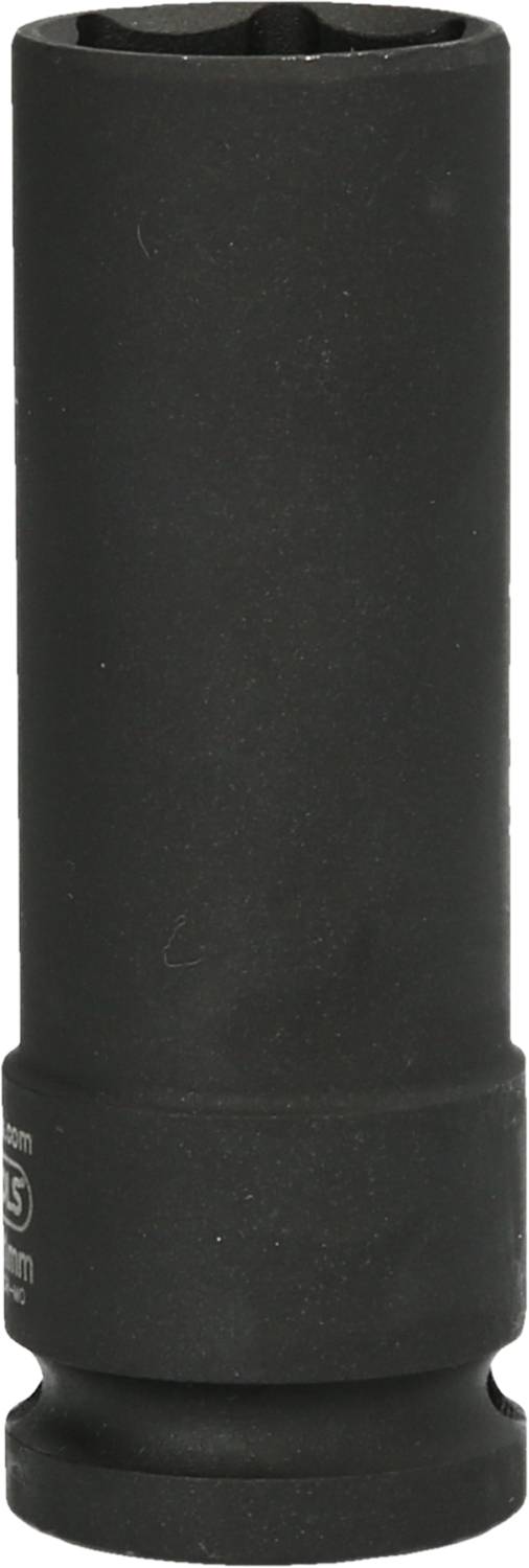 Ein schwarzer, zylindrischer Metalladapter mit glatter Oberfläche. Verwendung wahrscheinlich für mechanische oder technische Anwendungen.