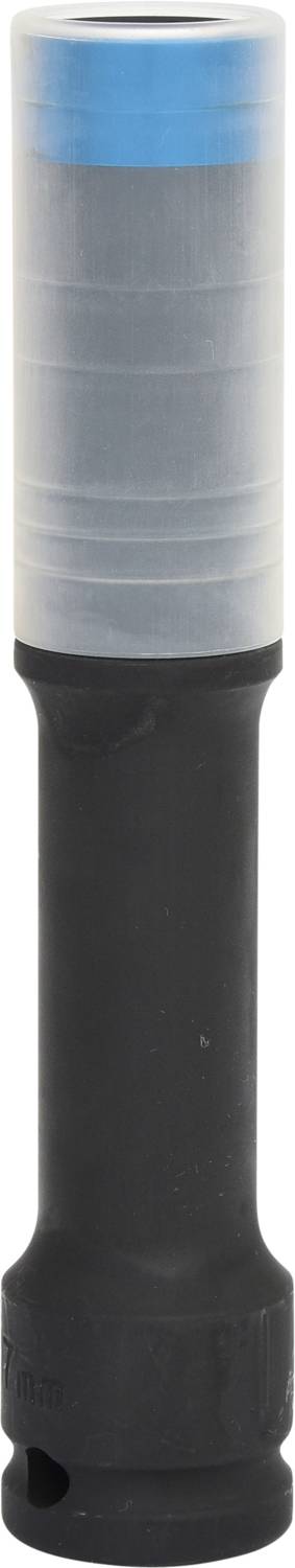 Zylinderförmiges Bauteil mit grauer Oberseite und schwarzem Unterteil, vor neutralem Hintergrund.