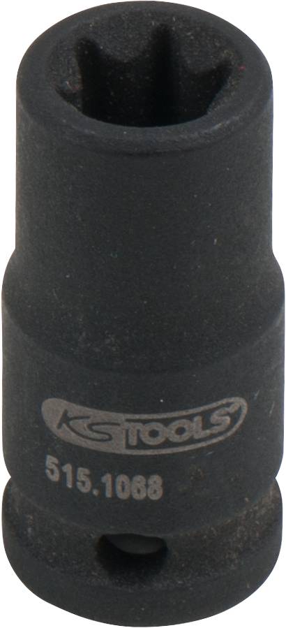 Sechskant-Steckschlüssel 515.1068 von KS Tools, schwarz, für Schraubarbeiten.
