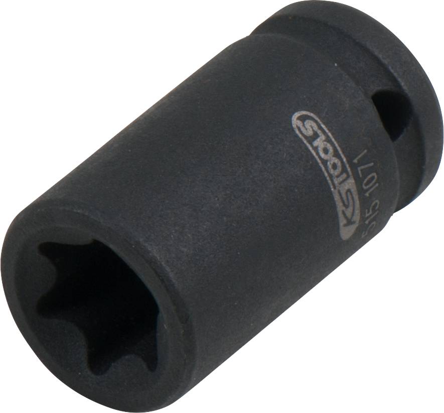 Eine schwarze Stecknuss aus Metall mit der Aufschrift 'KStools'. Geeignet für Arbeiten mit Schrauben und Muttern.