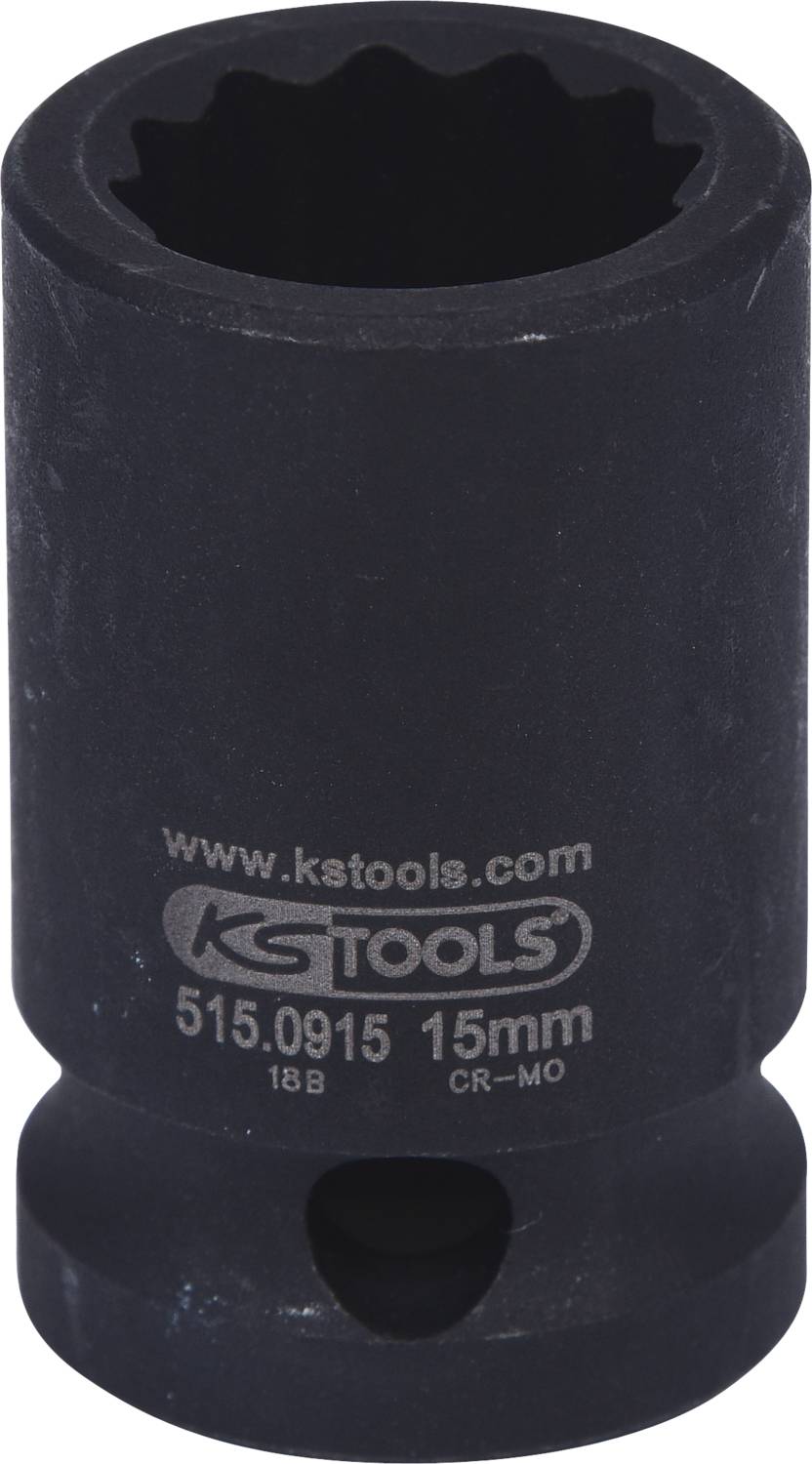 Steckschlüssel von KS Tools mit 15 mm Durchmesser, aus CR-MO Stahl, Modellnummer 515.0915.