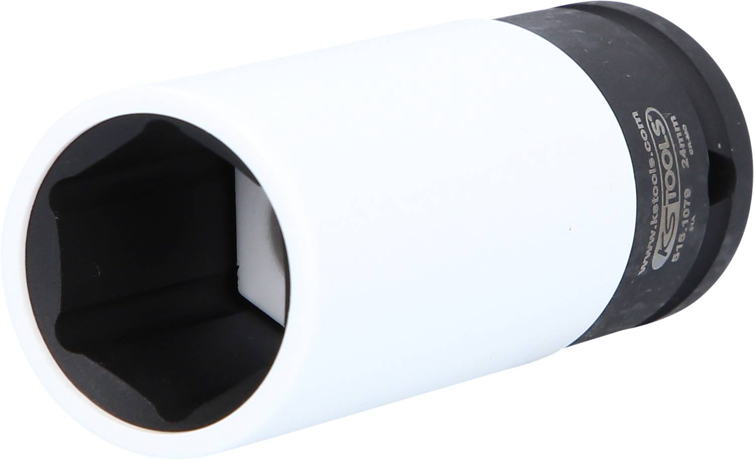 Sechskant-Nuss mit Kunststoffummantelung, geeignet für schonendes Arbeiten an Felgen. Starkes, langlebiges Material.