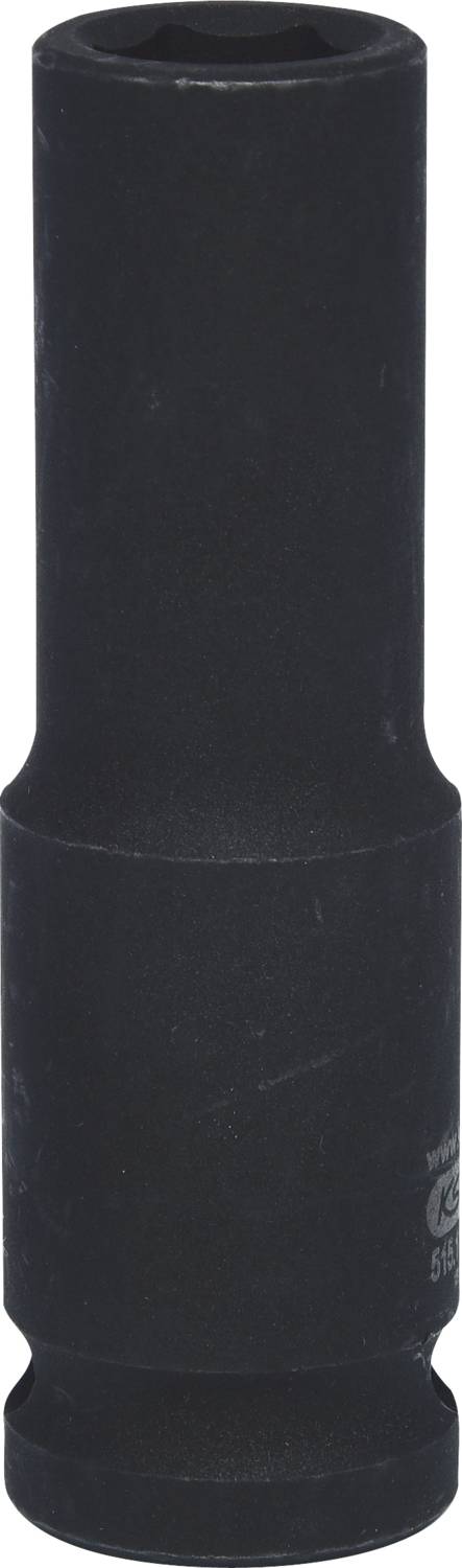 Langer, schwarzer Metallzylinder, ähnlich einer Stecknuss, ohne weitere sichtbare Details oder Beschriftungen.