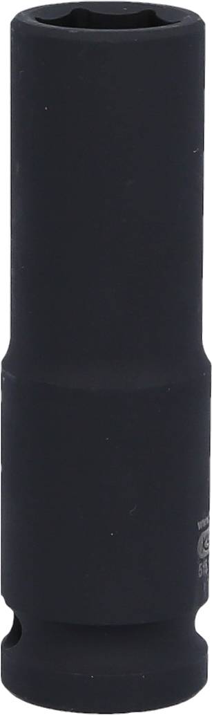 Langer schwarzer Sechskantschlüsselaufsatz, zylindrisch mit eingelassenem Ende.
