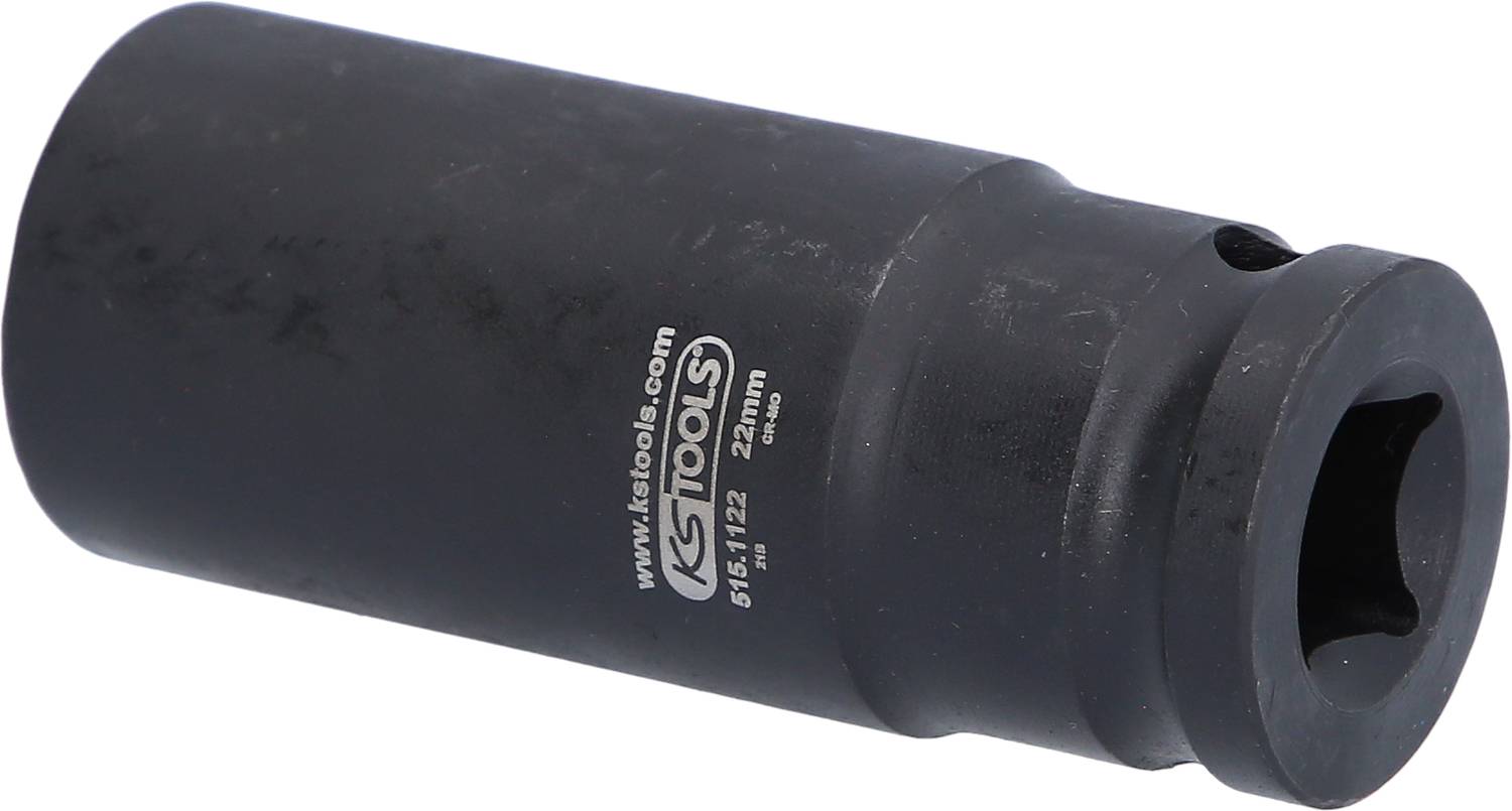 Eine schwarze 24-mm-Stecknuss von KS Tools, geeignet für Arbeiten mit Schraubverbindungen.