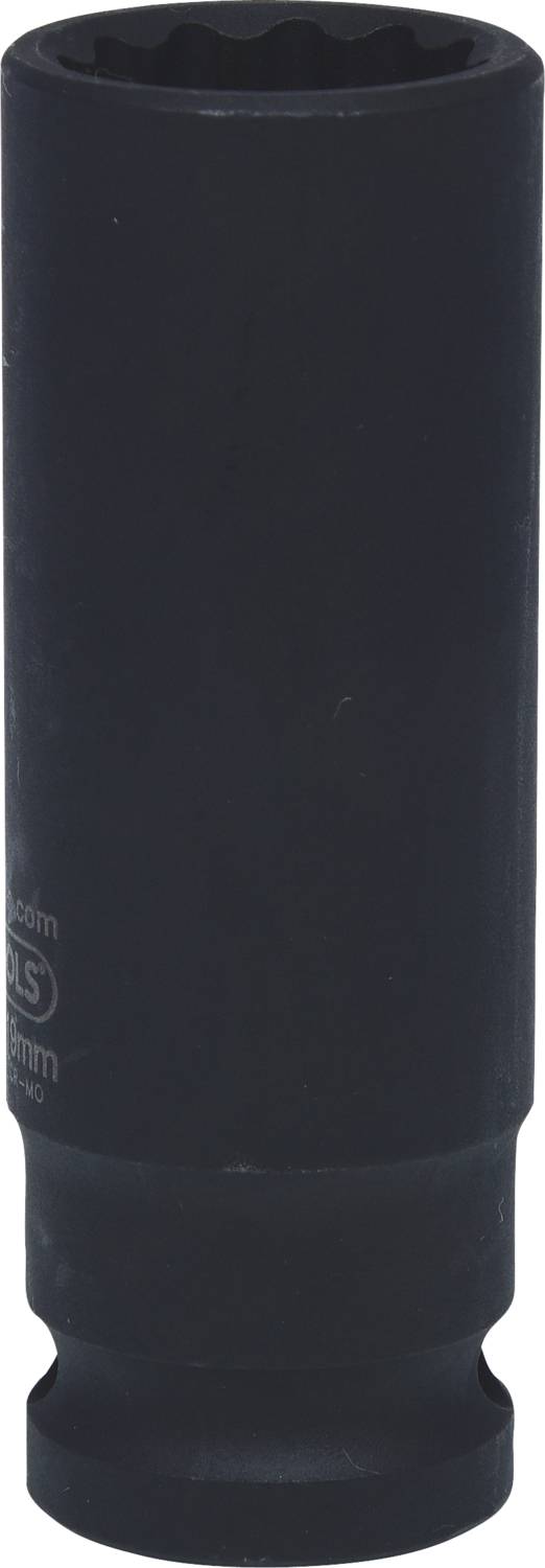 Ein schwarzer Schraubenschlüsselaufsatz in zylindrischer Form, geeignet für mechanische Arbeiten oder Fahrzeuginstandhaltung.