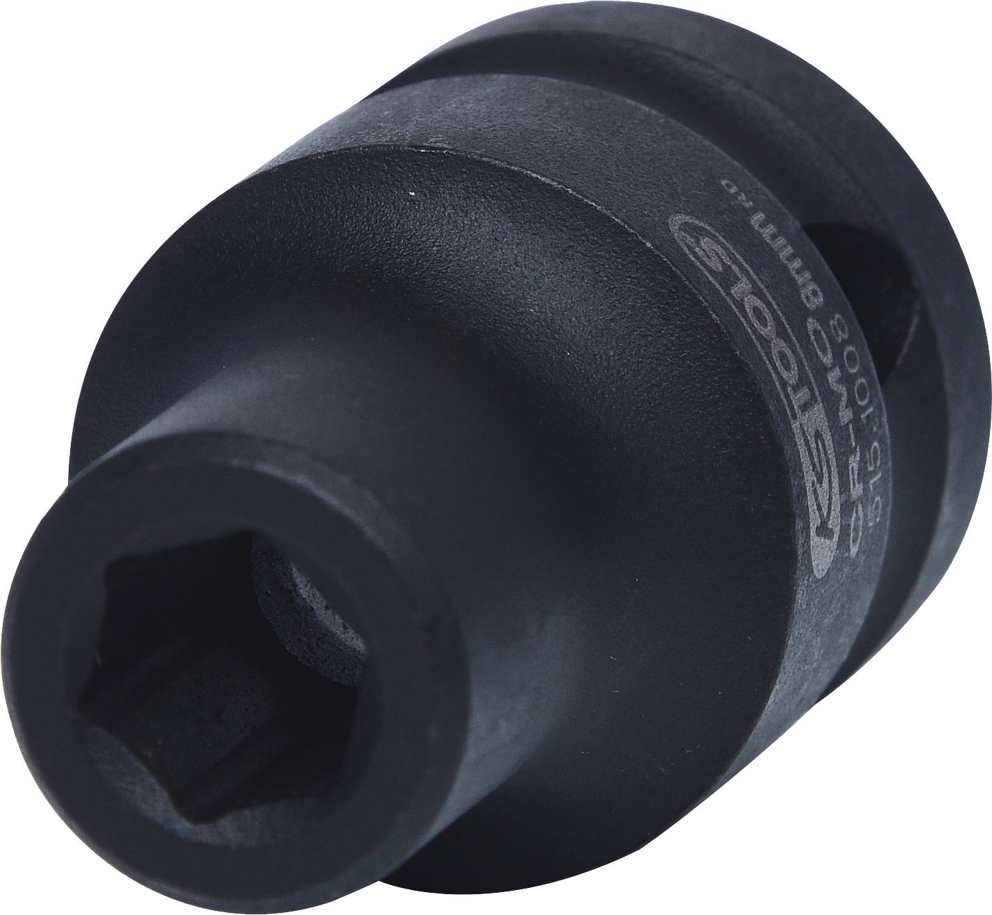 Ein schwarzer Steckschlüssel mit sechseckiger Öffnung und der Aufschrift 'Koken'. Werkzeug für mechanische Arbeiten.