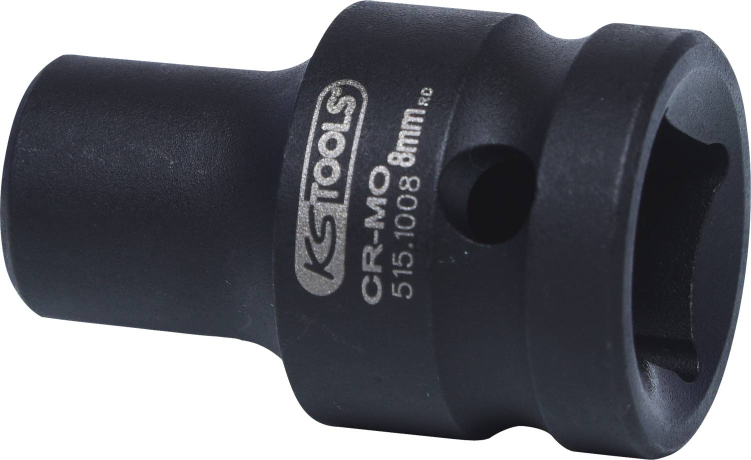 Steckschlüssel, 8 mm, schwarze Metalllegierung, Markenaufdruck 'KS TOOLS CR-MO 8mm 515.1008'.