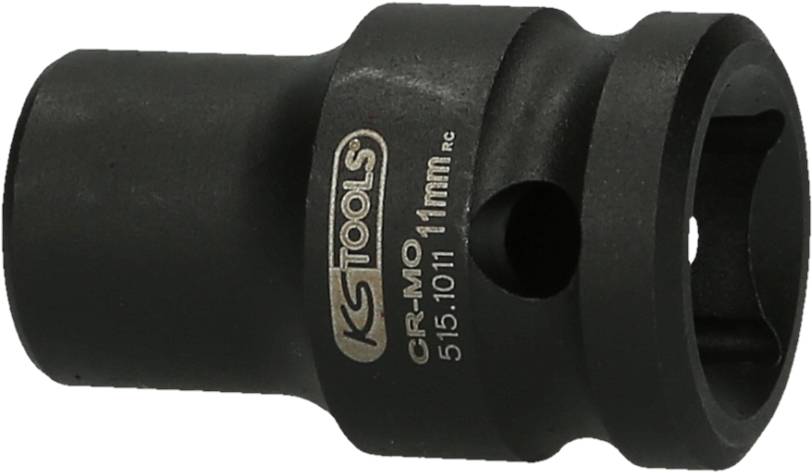Stecknuss in Schwarz mit Aufschrift 'KS TOOLS CR-MO 11mm' und Produktnummer '515.1011', für Werkzeuge verwendet.