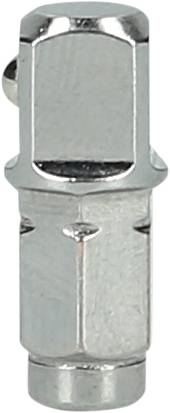 Metallischer Steckverbinder mit sechseckiger Form und glänzender Oberfläche, verwendet für Kabelverbindungen in elektronischen Geräten.