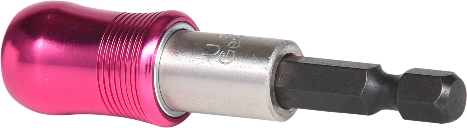 Kleiner Schraubendreher mit rotem Griff und sechseckigem Bit, geeignet für präzises Arbeiten bei kleinen Schrauben.