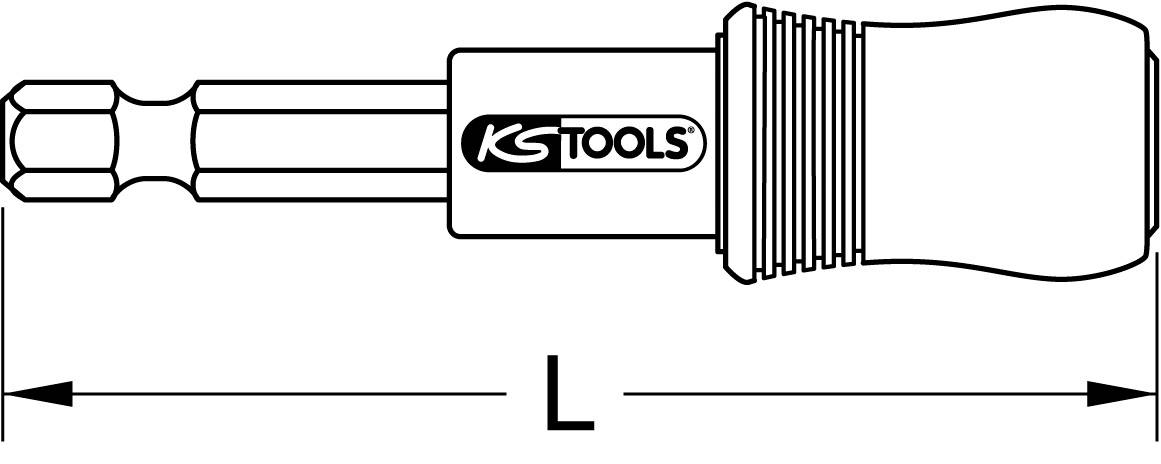 KS Tools 514.1126 514.1126 1/4" 2in1 Schnellwechsel-Bithalter