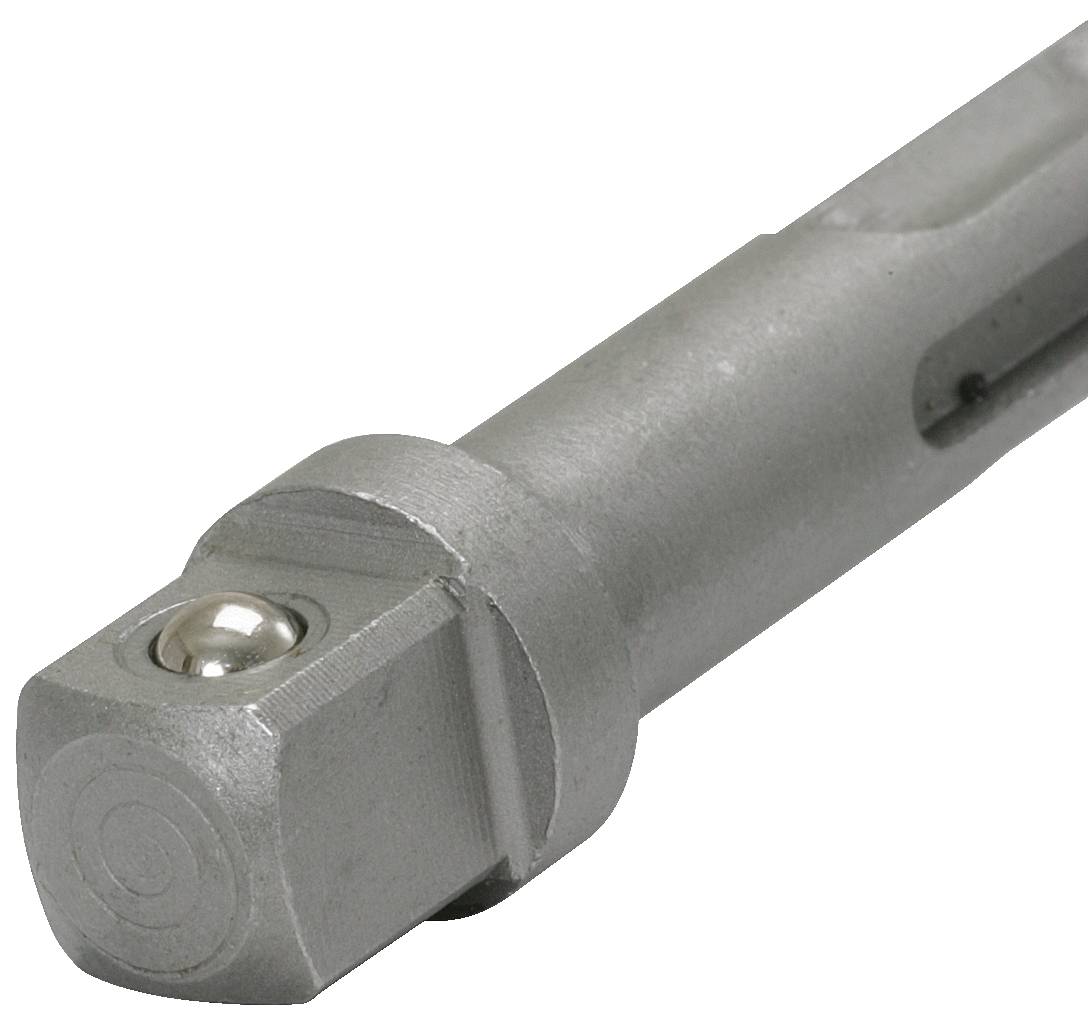 Metalladapter mit sechseckigem Kopf und Kugelverschluss, zur Verwendung mit elektrischen Bohrern oder Schraubenschlüsseln.