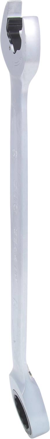 Ein silberner Ringschlüssel mit Ratschenfunktion.