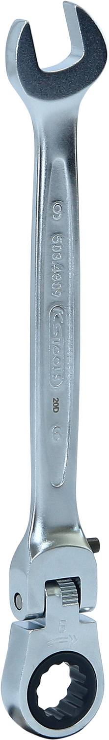 Ein verstellbarer Schraubenschlüssel aus Metall mit Ratschenfunktion. Ideal zum Anziehen oder Lösen von Schrauben und Bolzen.