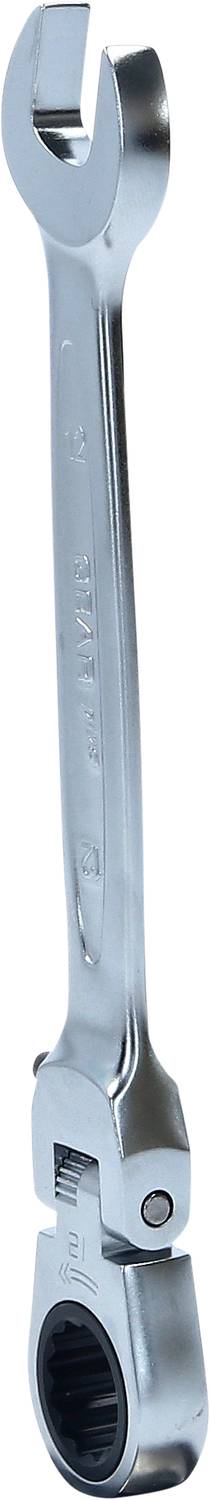 Ein verstellbarer Ringschlüssel aus Metall, geeignet zum Anziehen oder Lösen von Schraubverbindungen.