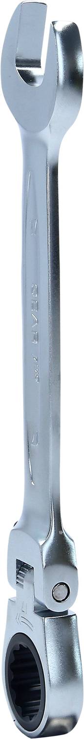 Ein verstellbarer Schraubenschlüssel aus Metall mit geriffeltem Griff und beweglichem Kopf. Ideal zum Festziehen von Muttern und Schrauben.