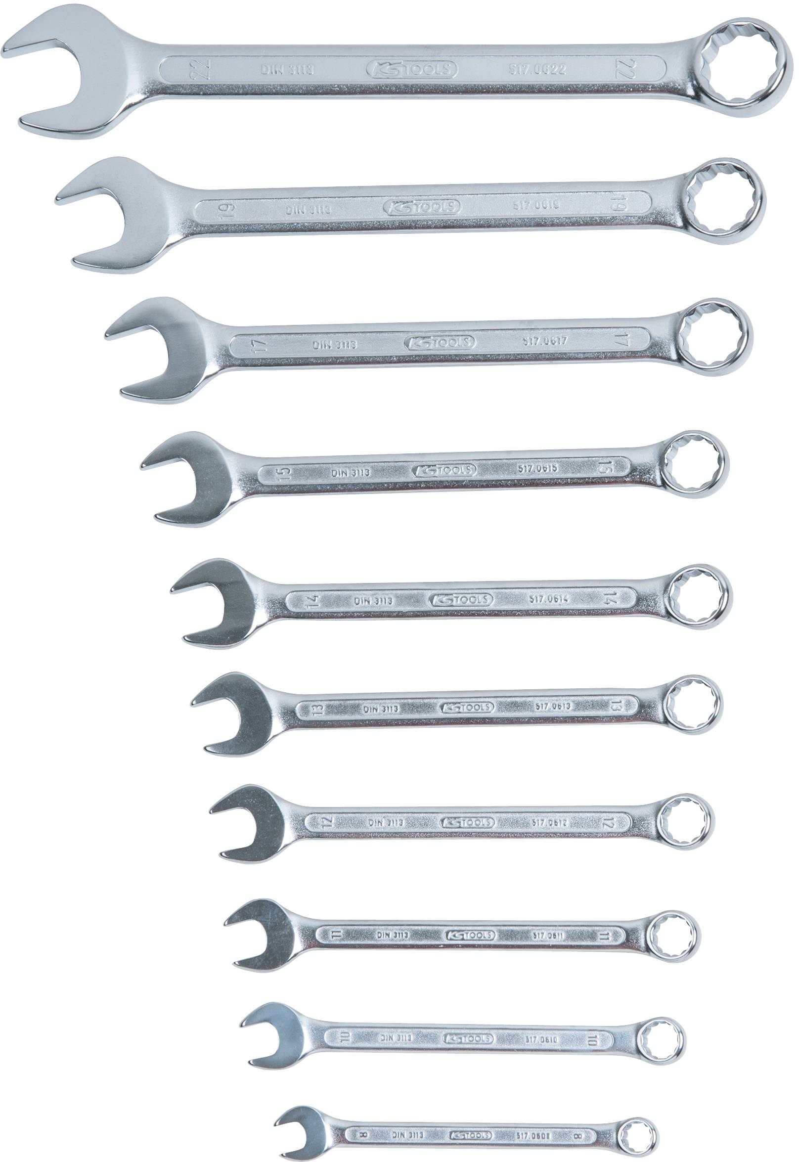 KS Tools 517.0080 517.0080 Ring-Maulschlüssel-Satz Schlüsselweite (Metrisch) 8 - 22mm