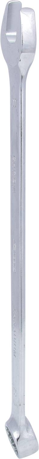 Schraubenschlüssel mit offenem und Ringschlüsselende, aus Metall. Verwendet zum Festziehen und Lösen von Schrauben und Muttern.