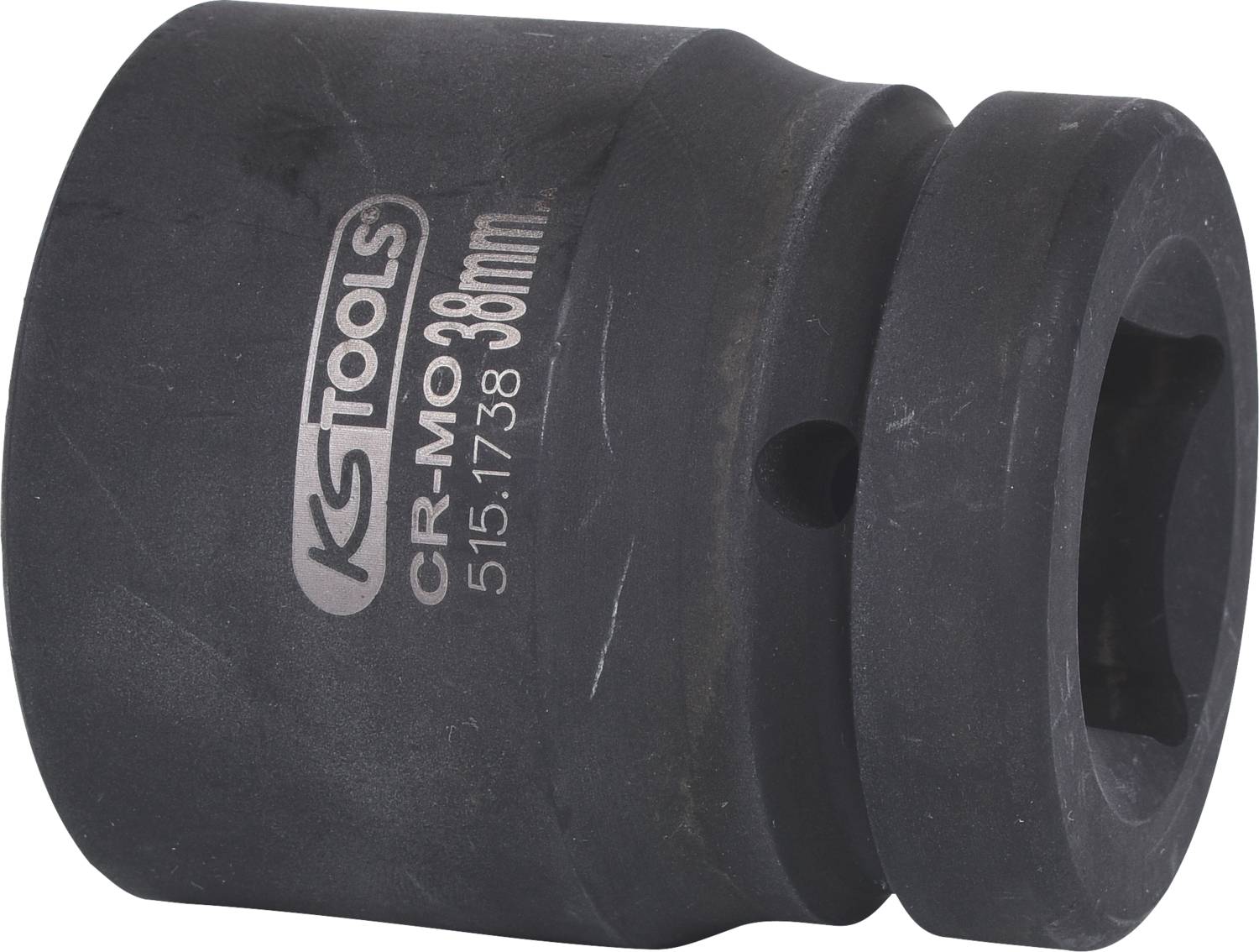 Steckschlüssel, 38mm, aus CR-MO-Stahl, mit KS Tools-Logo. Geeignet für mechanische Arbeiten, robust und langlebig.