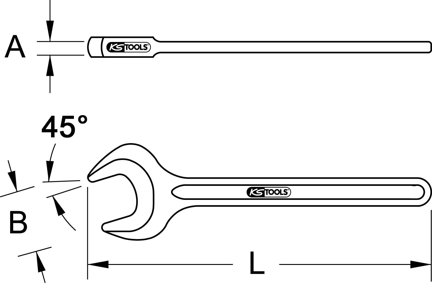 KS Tools 963.7985 963.7985 Zug-Maulschlüssel