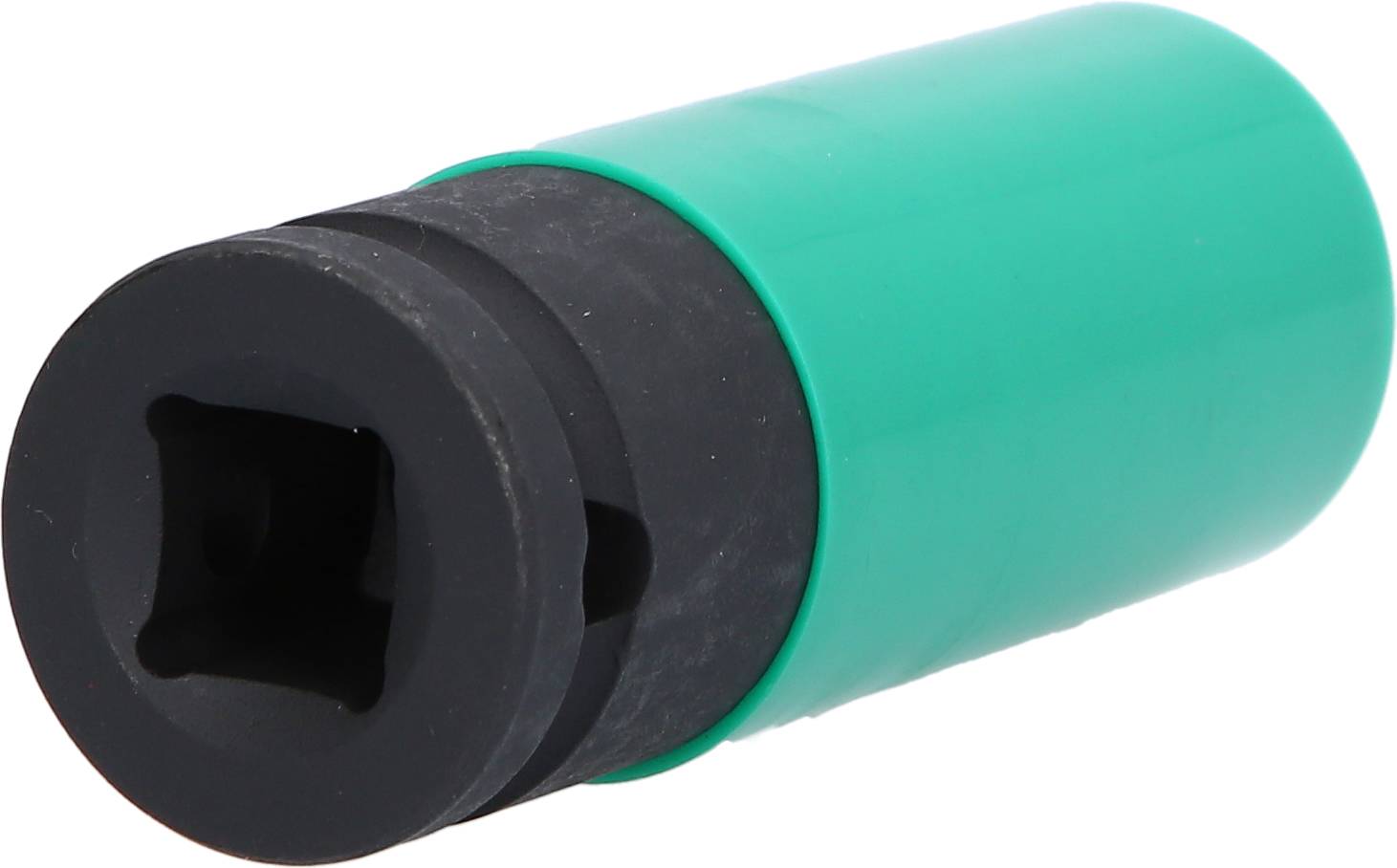 Grüner zylindrischer Adapter mit schwarzem Kopf; meist für die Verbindung von Werkzeugteilen verwendet.