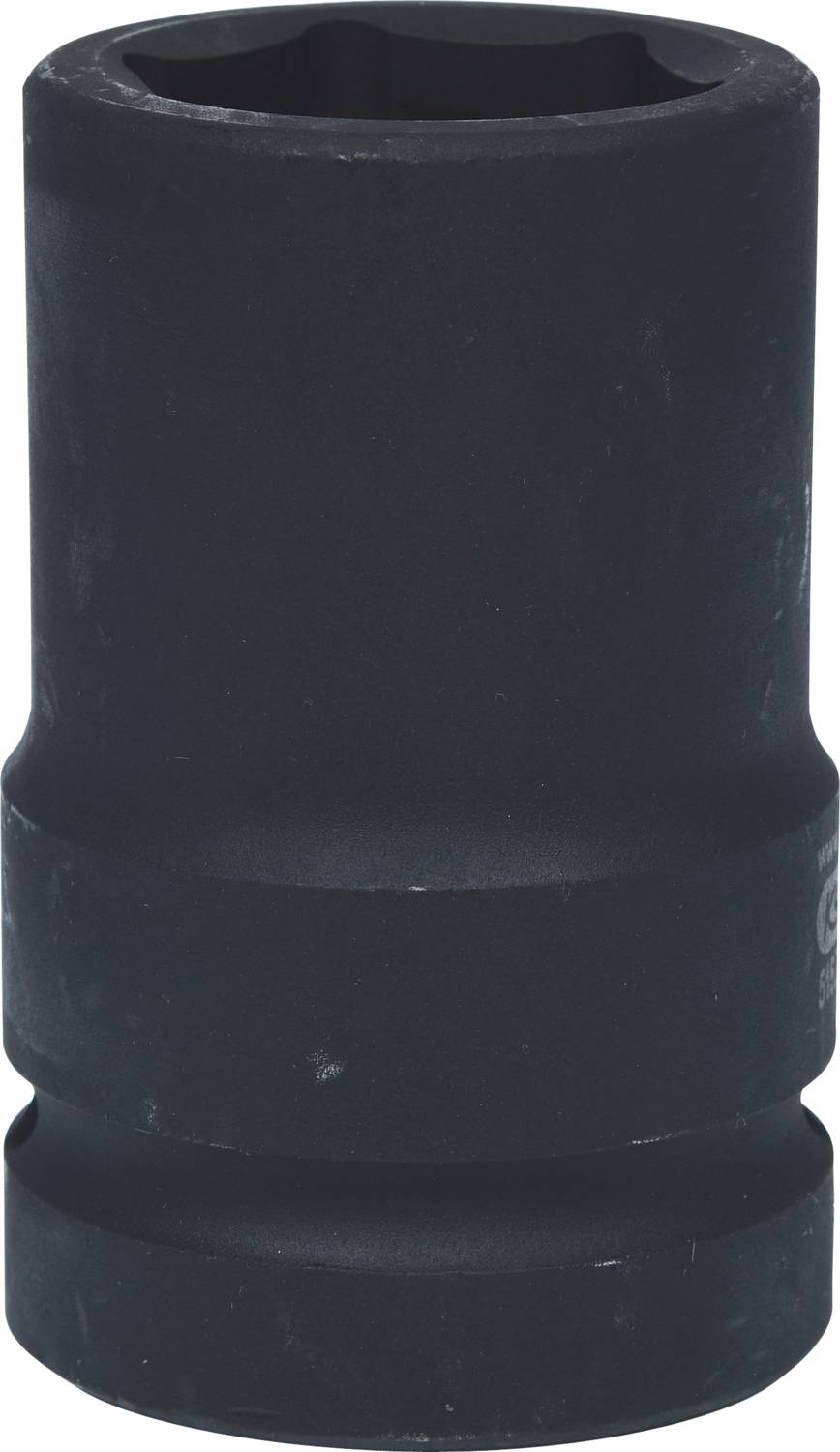 Eine schwarze Stecknuss, die zum Lösen oder Festziehen von Schrauben mit einem Steckschlüsselsatz verwendet wird.