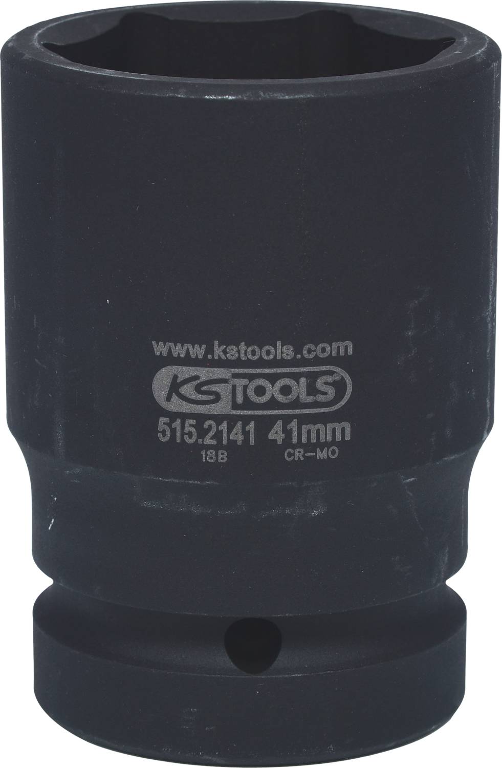 Eine robuste schwarze Stecknuss von KS Tools, mit der Aufschrift '41 mm', geeignet für große Schrauben oder Muttern.