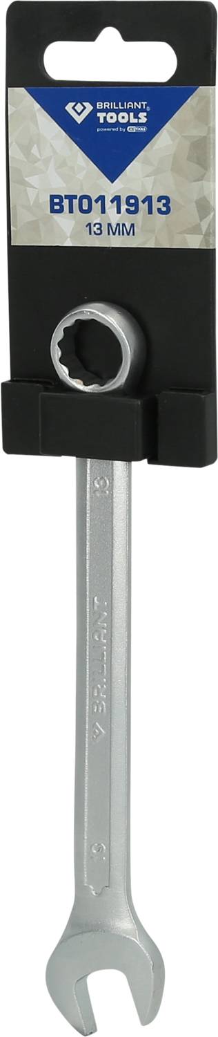 Steckschlüssel, Größe 13 mm, an schwarzer Verpackung befestigt, mit Markenlogo oben.