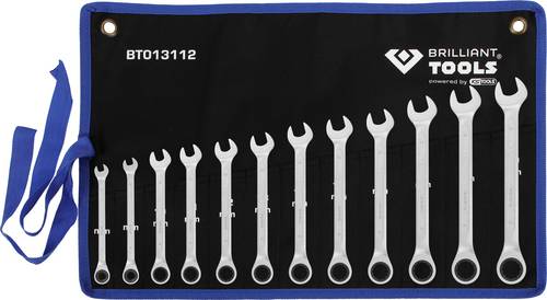 Brilliant Tools BT013112 BT013112 Ring-Ratschenschlüssel-Satz Schlüsselweite (Metrisch) 8 - 53 mm
